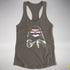 Pride Sloth Lesbian Flag Sunglasses Women's Racerback Tank - Dark Grey